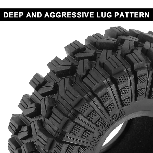 INJORA King Trekker A/T 1.9" S5 Crawler Tires (4.64" OD) (T1914) (4)