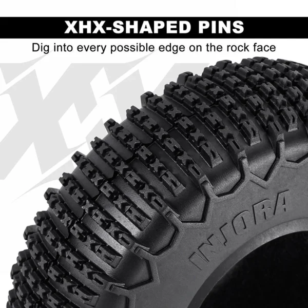 INJORA XHX Pin 1.9" S5 Crawler Tires (4.19" OD) (T1913P) (4)