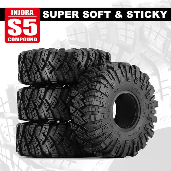 INJORA Kraken Claw M/T 1.9" S5 Crawler Tires (4.80" OD) (T1912) (4)