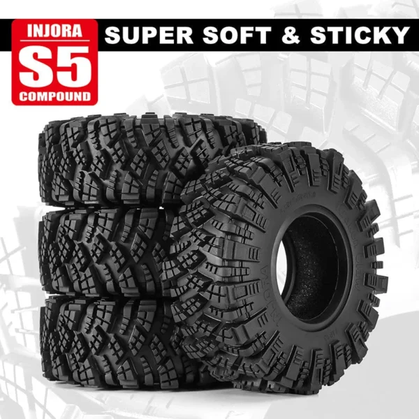 INJORA Kraken Claw M/T 1.9" S5 Crawler Tires (4.19" OD) (T1913) (4)
