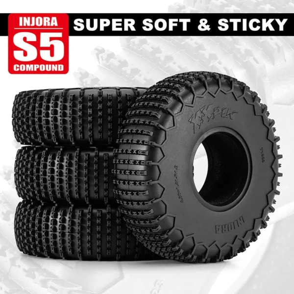INJORA XHX Pin 1.9" S5 Crawler Tires (4.80" OD) (T1923) (4)