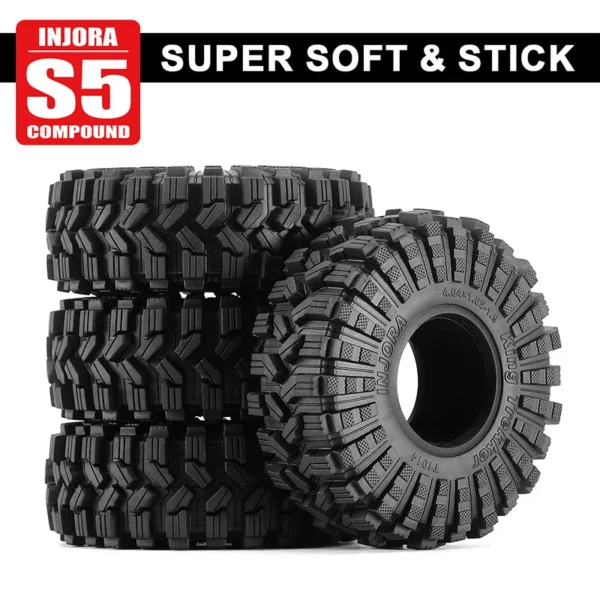 INJORA King Trekker A/T 1.9" S5 Crawler Tires (4.64" OD) (T1914) (4)