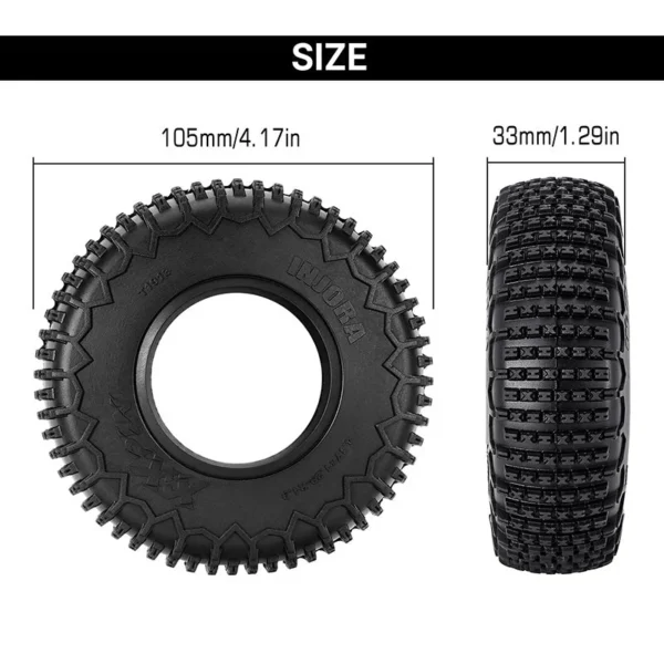 INJORA XHX Pin 1.9" S5 Crawler Tires (4.19" OD) (T1913P) (4)