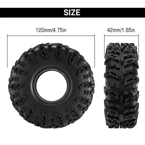 4_2_6f35132d-33fd-423d-9d8a-a6f55ca859f5 INJORA Swamp Claw M/T 1.9" S5 Crawler Tires (4.75" OD) (T1919) (4)