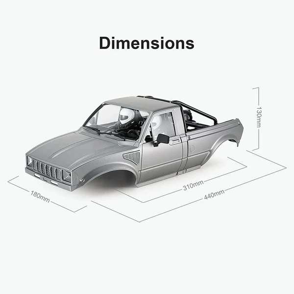 INJORA IR60-10 Hard Body with Interior & Bed Cage for 1/10 RC Crawler