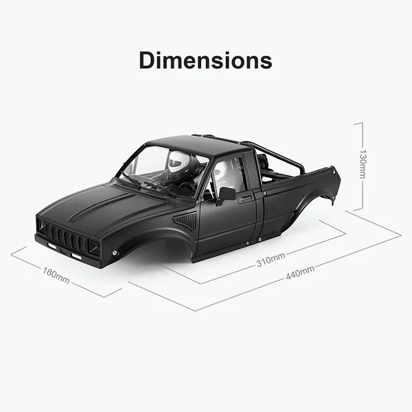 INJORA IR60-10 Hard Body with Interior & Bed Cage for 1/10 RC Crawler