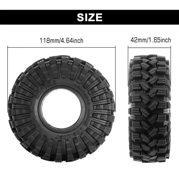 INJORA King Trekker A/T 1.9" S5 Crawler Tires (4.64" OD) (T1914) (4)