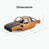 INJORA IR60-10 Hard Body with Interior & Bed Cage for 1/10 RC Crawler