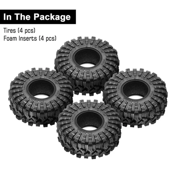 INJORA King Trekker A/T 1.9" S5 Crawler Tires (4.64" OD) (T1914) (4)