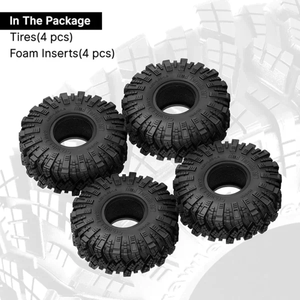INJORA Kraken Claw M/T 1.9" S5 Crawler Tires (4.80" OD) (T1912) (4)