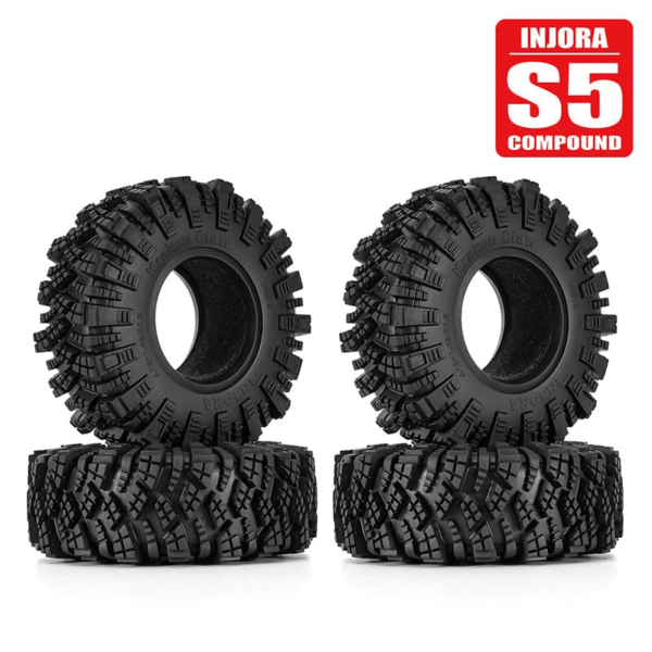 INJORA Kraken Claw M/T 1.9" S5 Crawler Tires (4.19" OD) (T1913) (4)