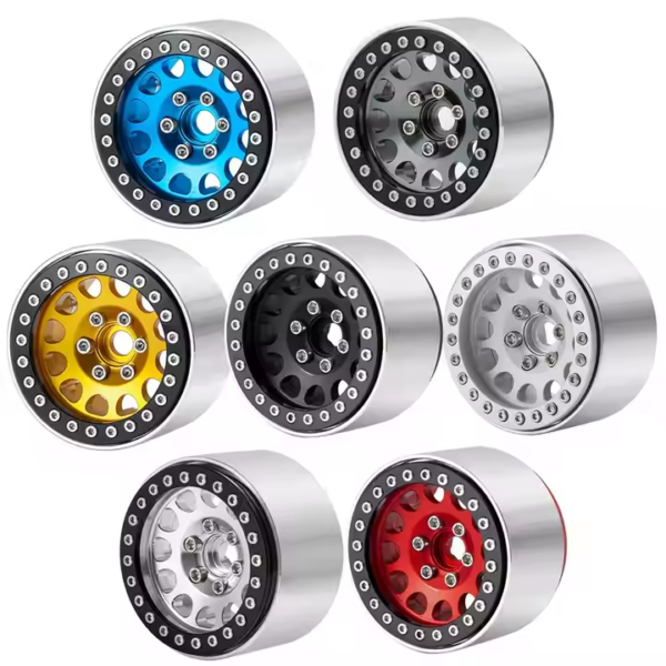 4PCS Metal 1.9 Beadlock Wheel Rim Hub for 1/10